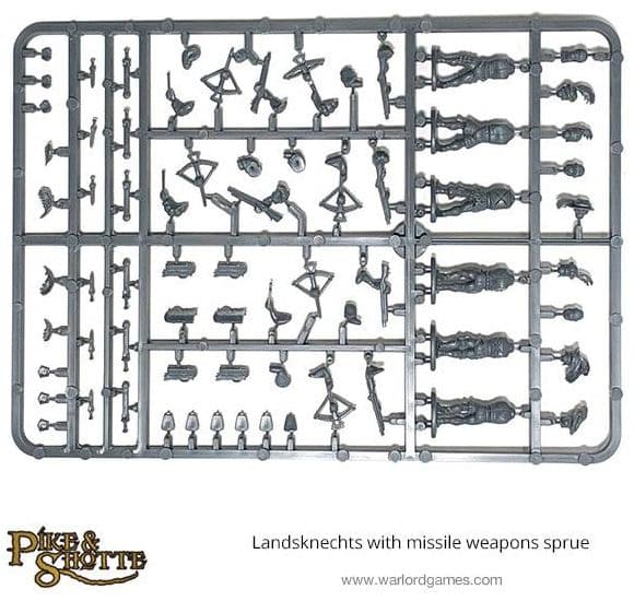 Landsknechts with missile weapons sprue - Image 1