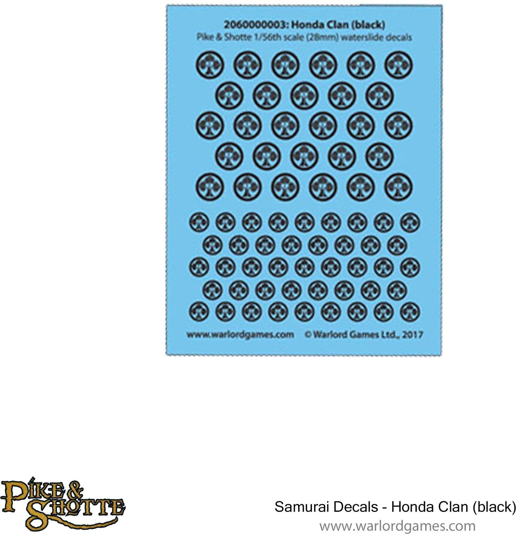 Samurai Decals - Honda Clan (black) - Image 1