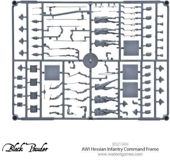 AWI Hessian Infantry Command Sprue - Image 1