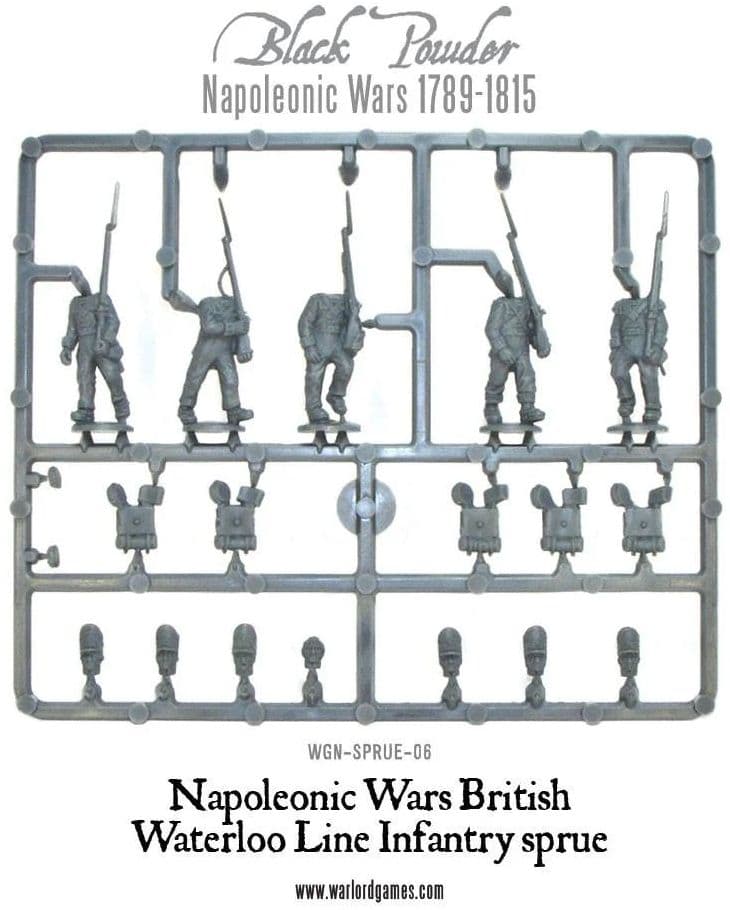 Napoleonic War British Waterloo Line Infantry sprue - Image 1