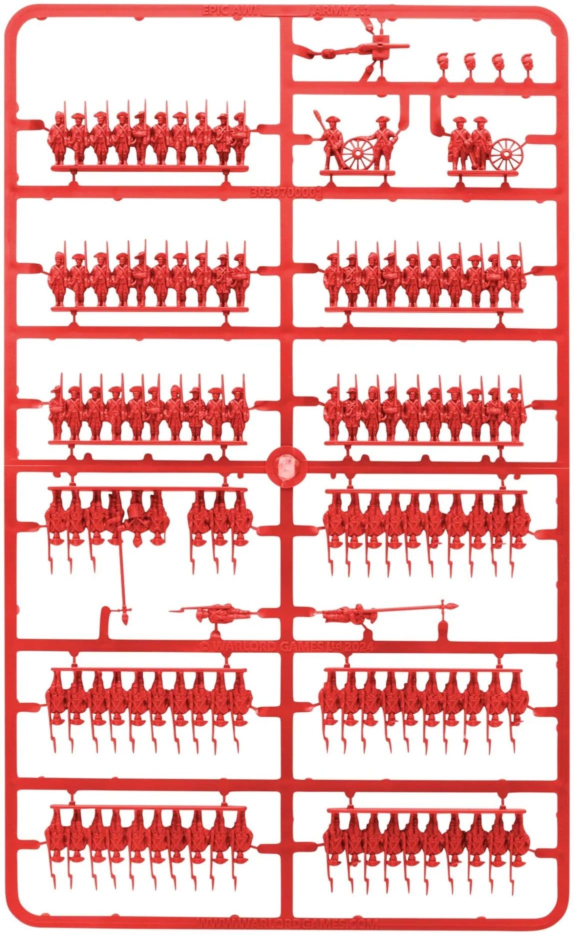 Epic American War of Independence sprue 1.1 - RED
