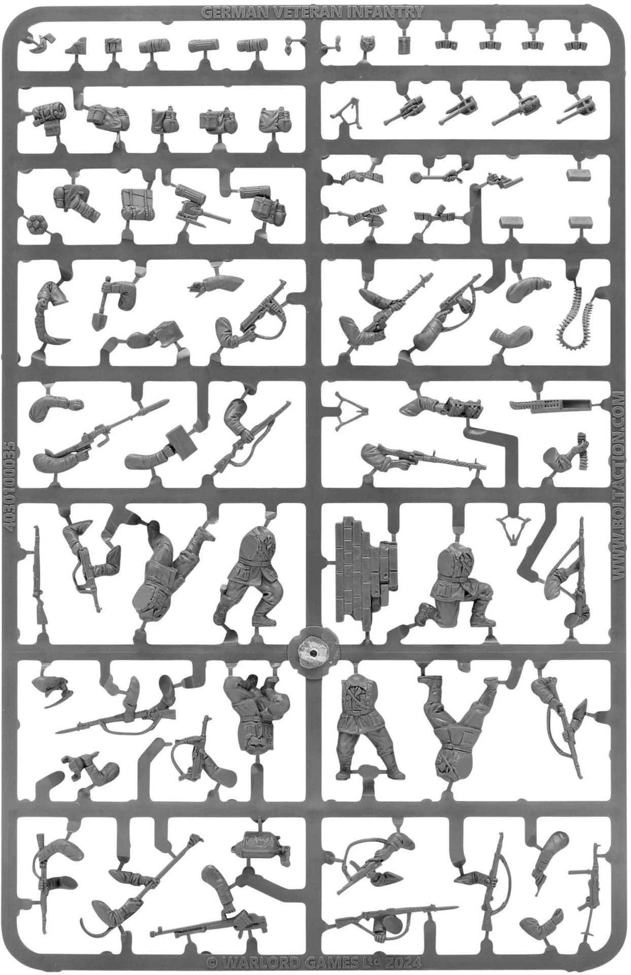German Veteran Infantry Sprue - Image 1