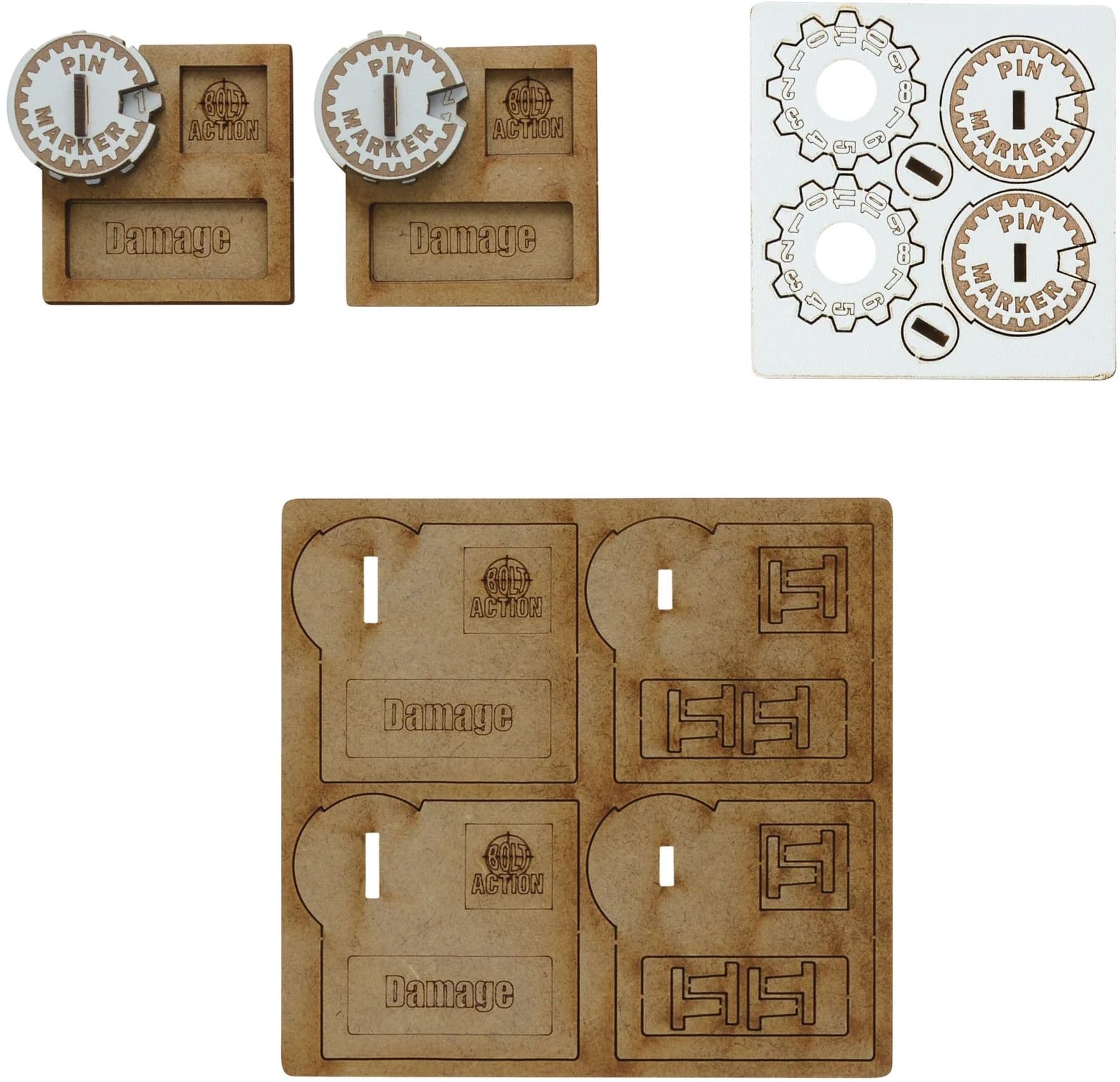 Bolt Action MDF Vehicle Pin Markers