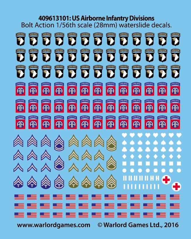 US Airborne decal sheet - Image 1
