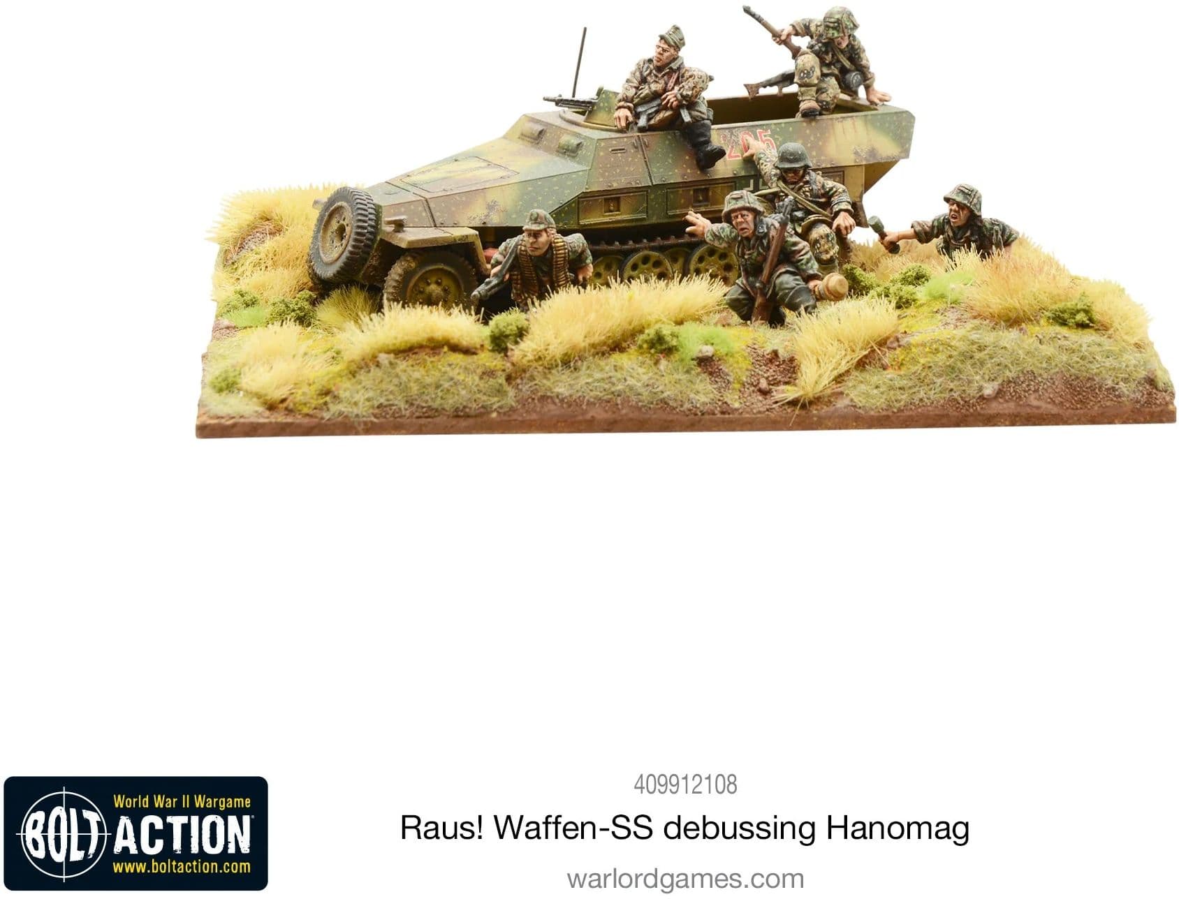 RAUS! Waffen-SS debussing Hanomag