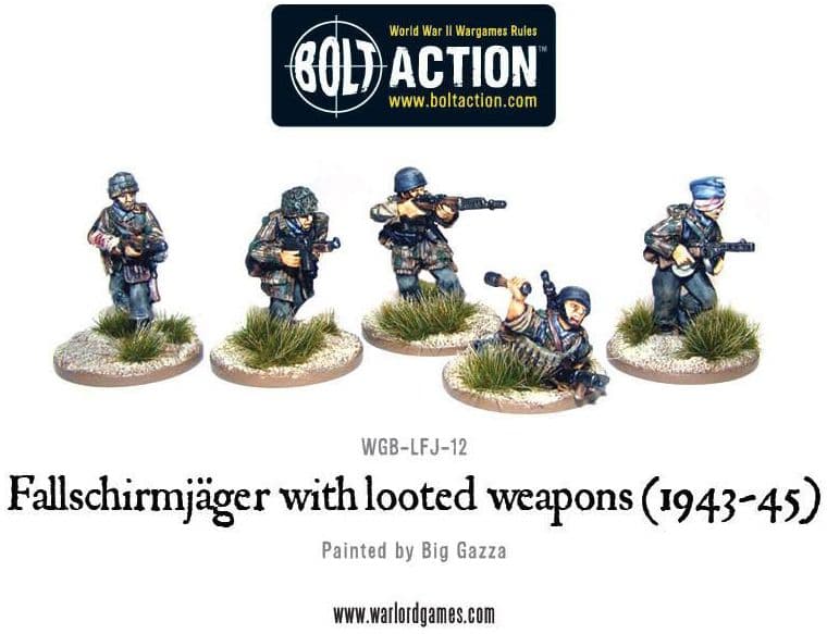 Fallschirmjager with looted weapons (1943-45)