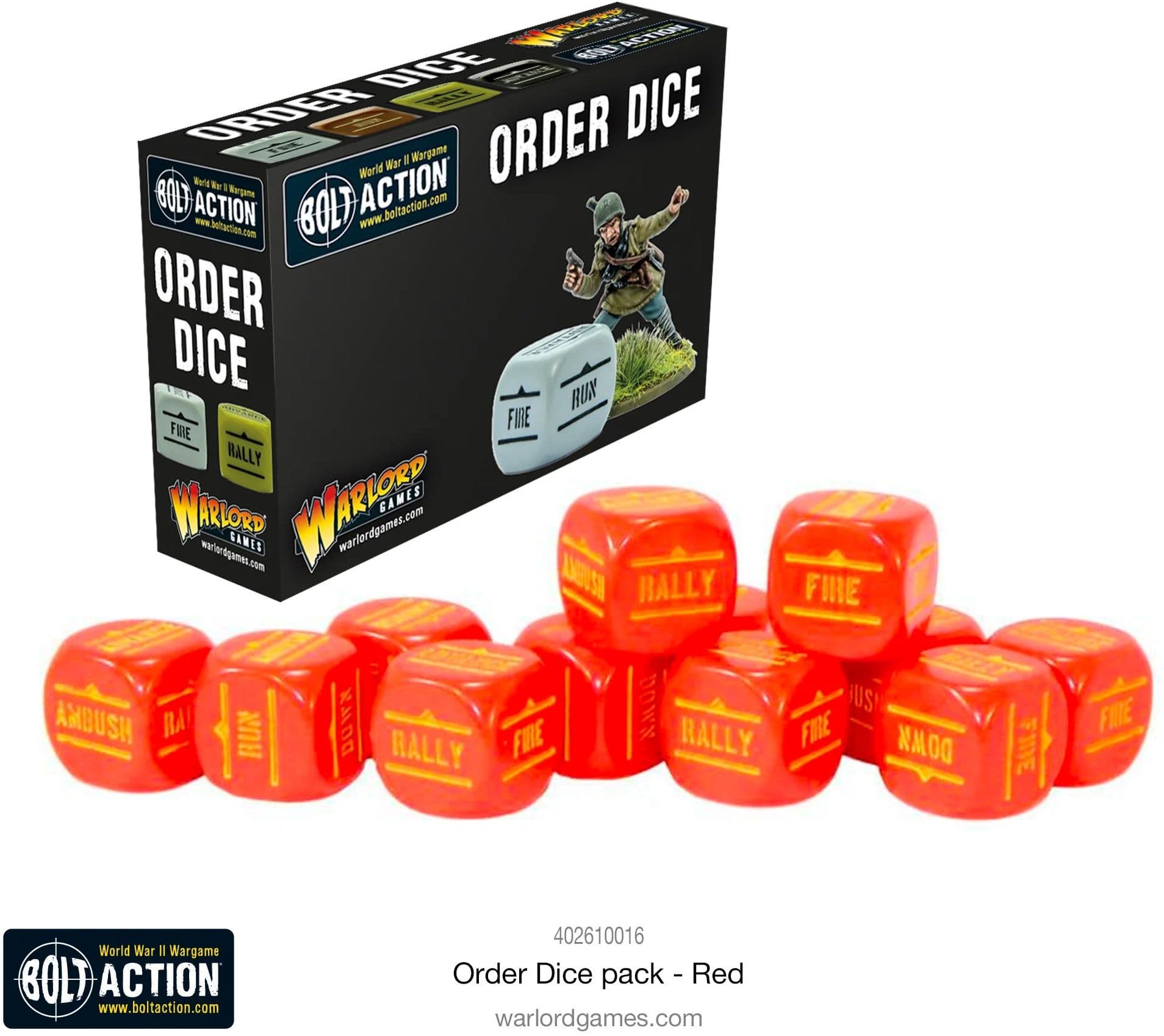 Bolt Action: Orders Dice Pack - Red - Image 1