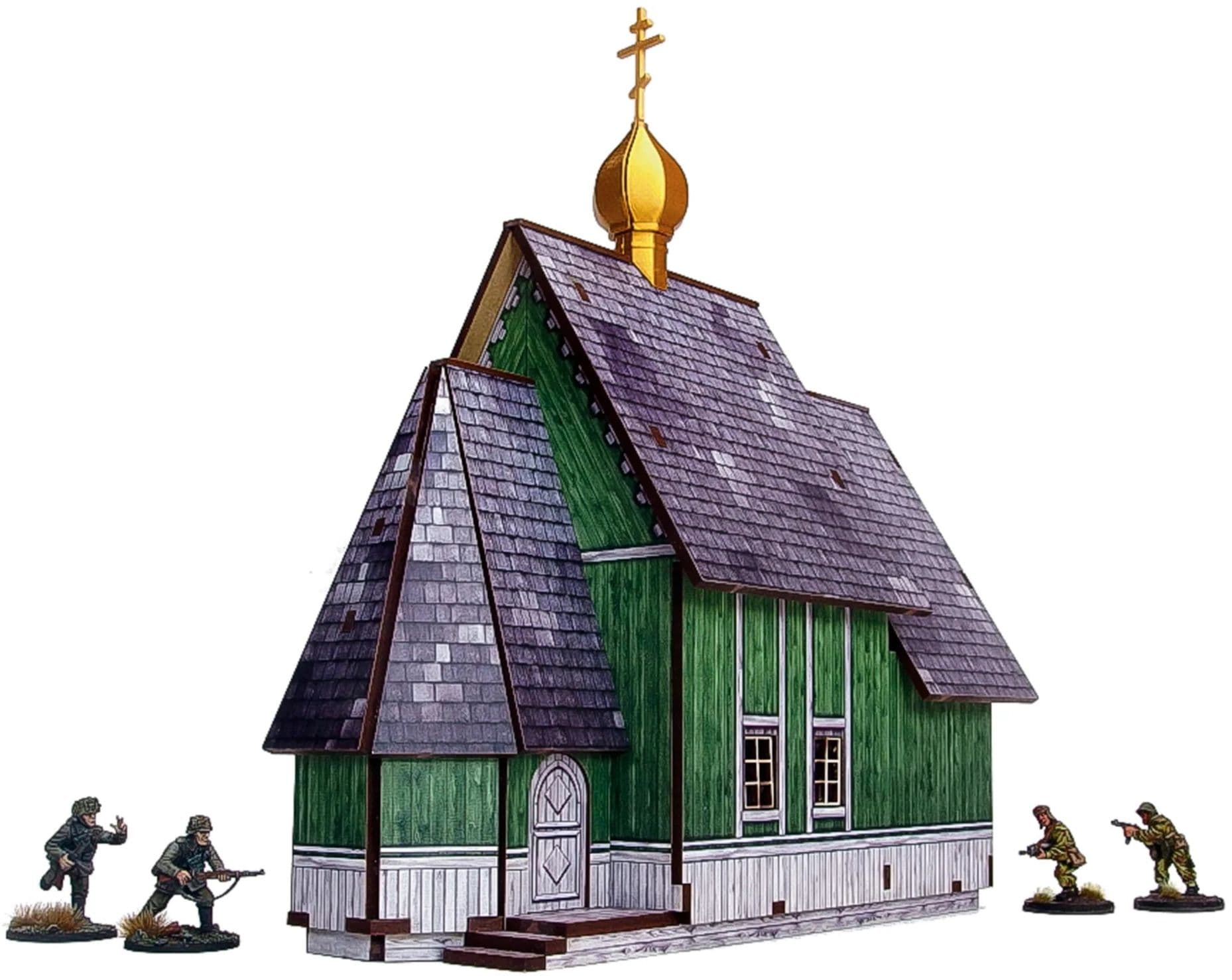 Pre-Painted WW2 Ostfront Village Tserkov