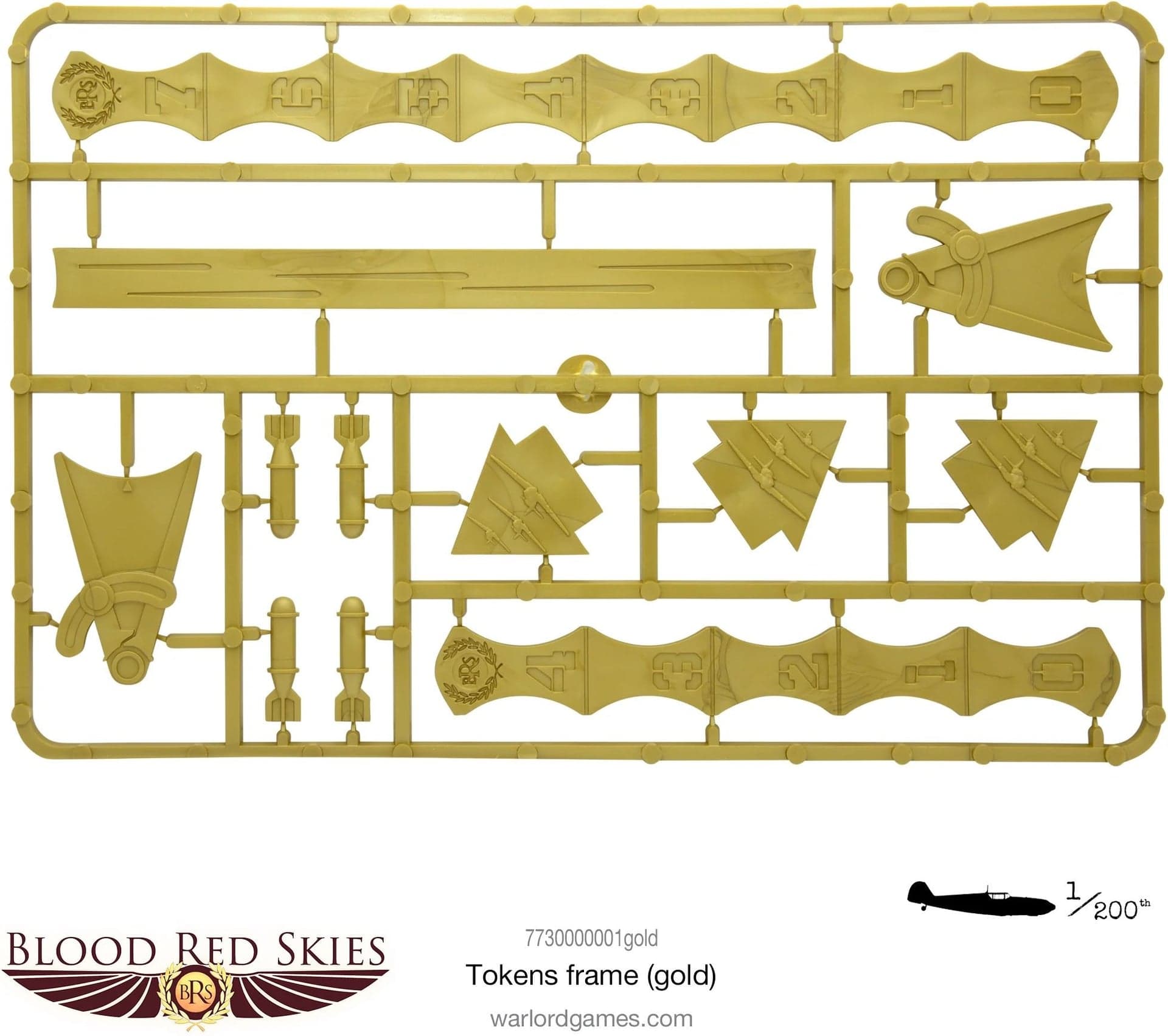 Blood Red Skies tokens frame GOLD - Image 1
