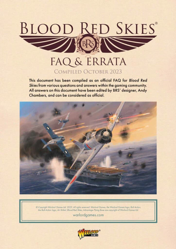 Blood Red Skies FAQ & Errata - Image 1