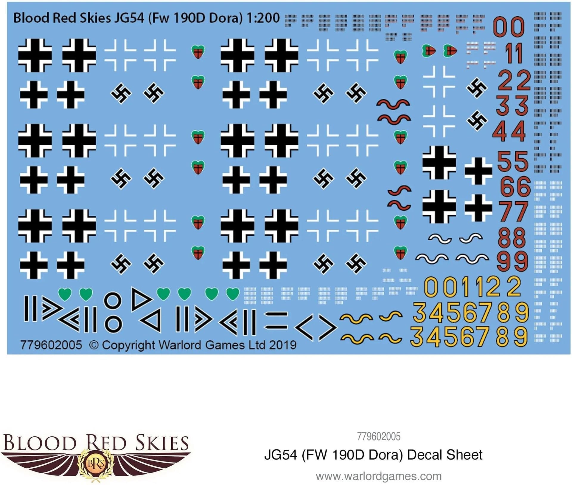 JG54 (Fw 190D Dora) decal sheet
