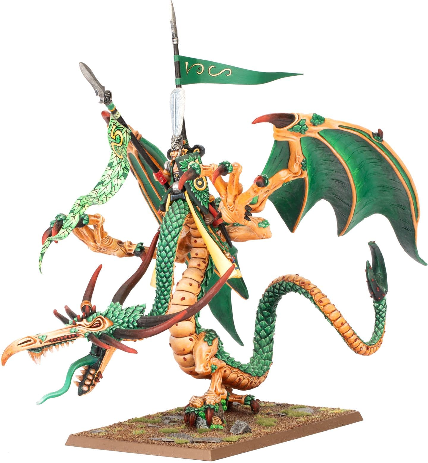 Wood Elf Noble on Forest Dragon - Image 1