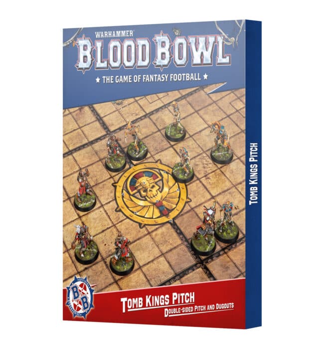 Blood Bowl Tomb Kings Pitch and Dugouts