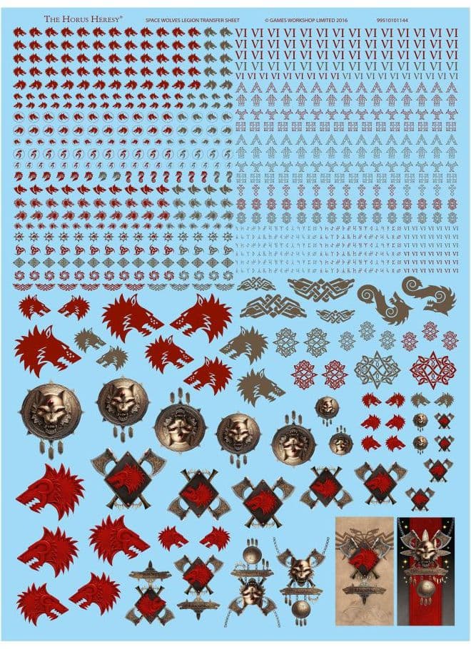 Space Wolves Legion Transfer Sheet - Image 1