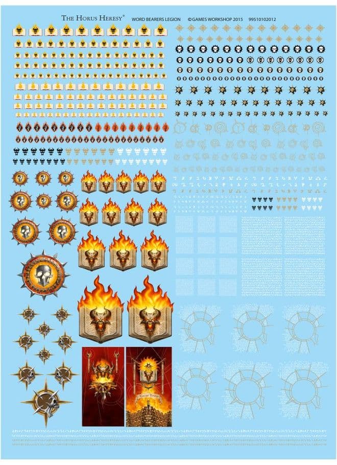 Word Bearers Legion Transfer Sheet - Image 1
