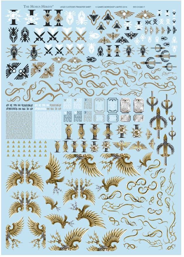 Legio Custodes Transfer Sheet - Image 1