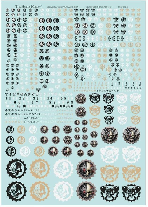 Mechanicum Taghmata Transfer Sheet