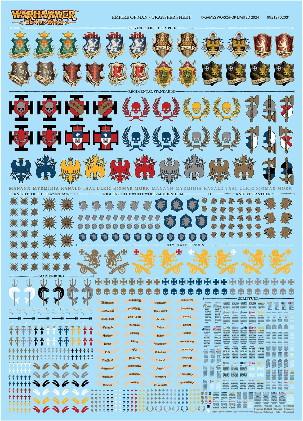 Empire Of Man Transfer Sheet