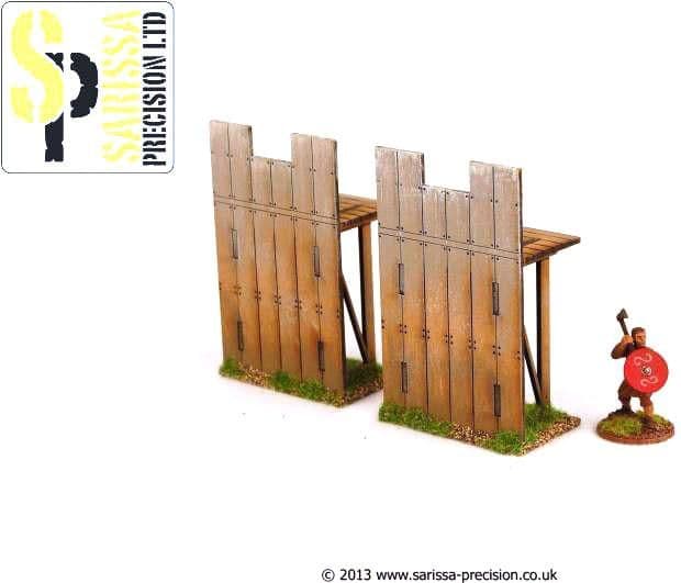 Wooden Palisade 1/2 Wall - Straight - Image 1