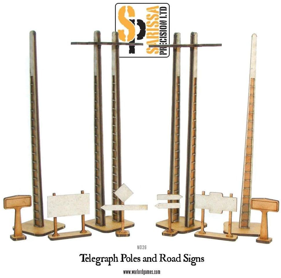 Telegraph Poles and Road Signs - Image 1
