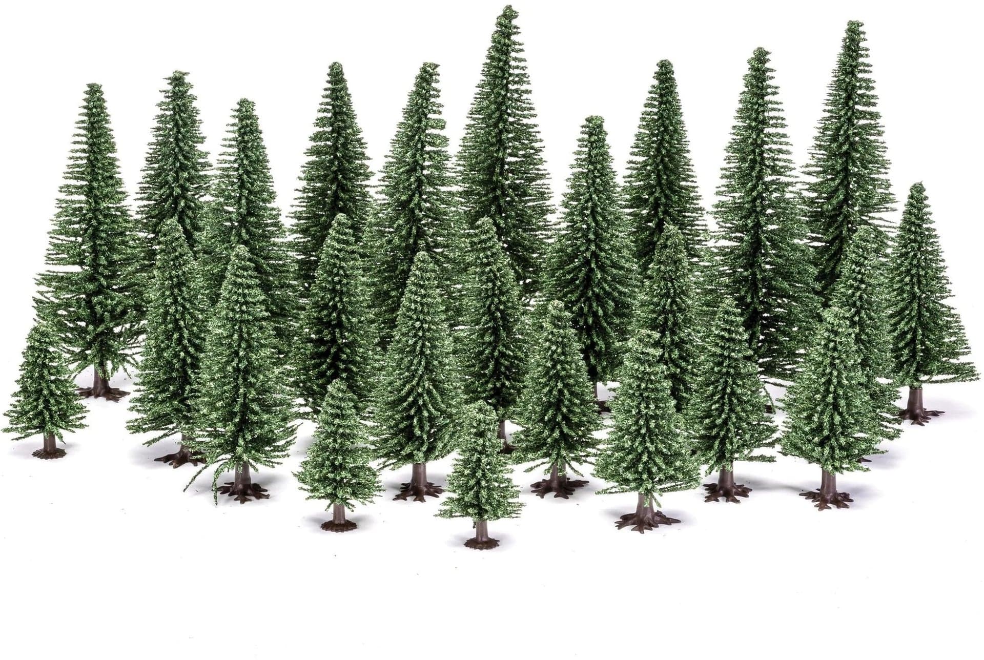 Fir Trees (5cm - 14cm) x 20 assorted trees - Image 1