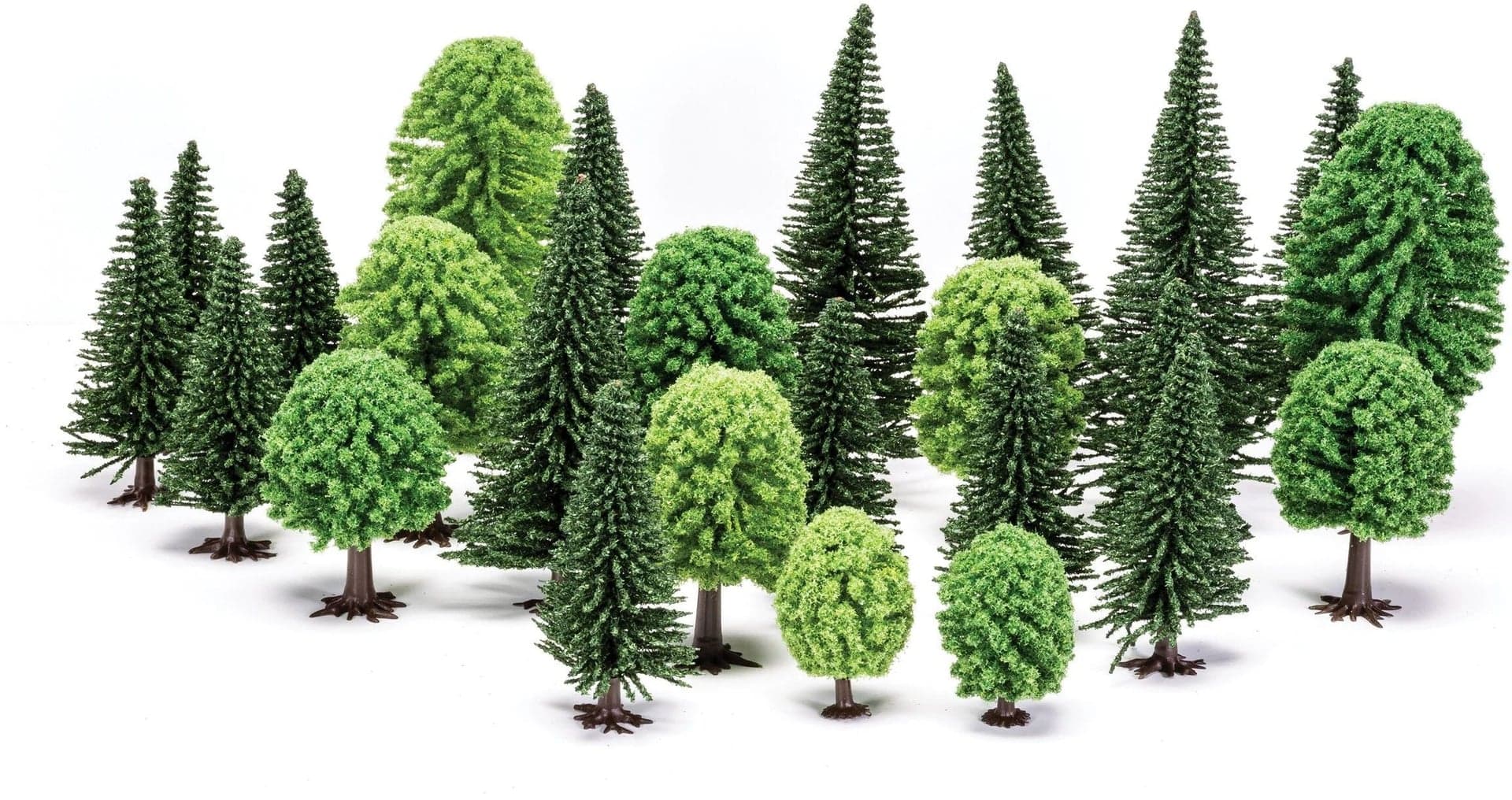 Mixed Trees (5cm - 14cm) x 20 assorted trees - Image 1