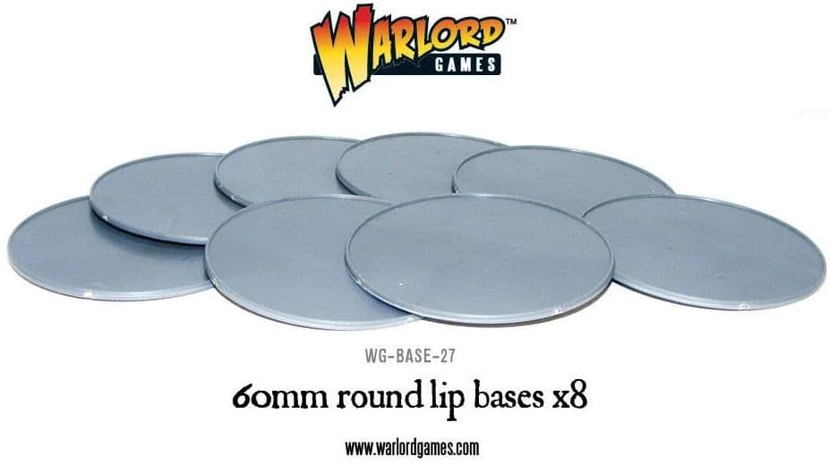 60mm round lip bases x 8 - Image 1