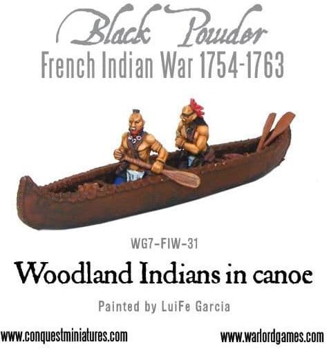 Woodland Indians in canoe