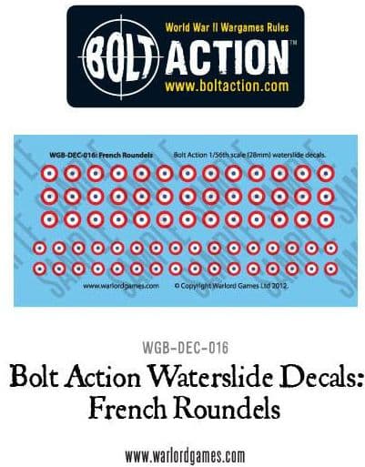 Bolt Action French Roundels decal sheet - Image 1