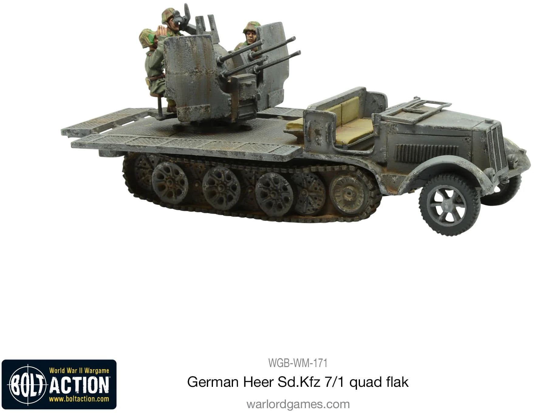 German Heer Sd.Kfz 7/1 quad FlaK