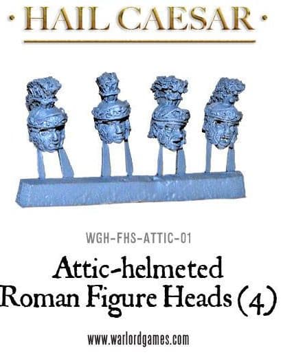 Attic-helmeted Roman Figure Heads (4)