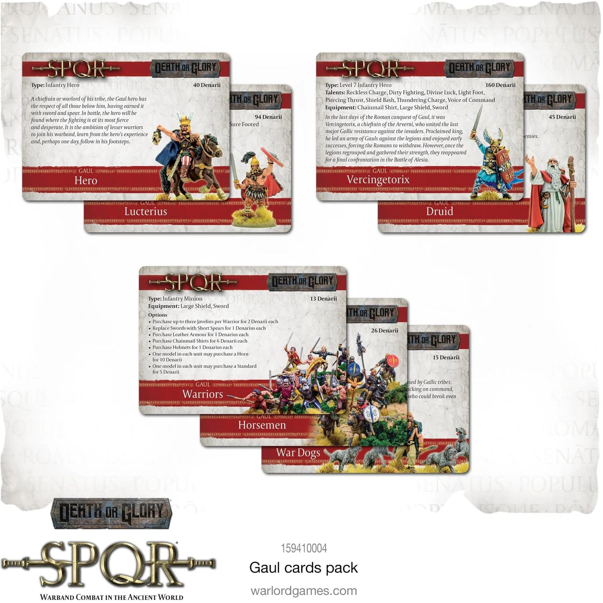 Death or Glory: SPQR Gaul cards pack