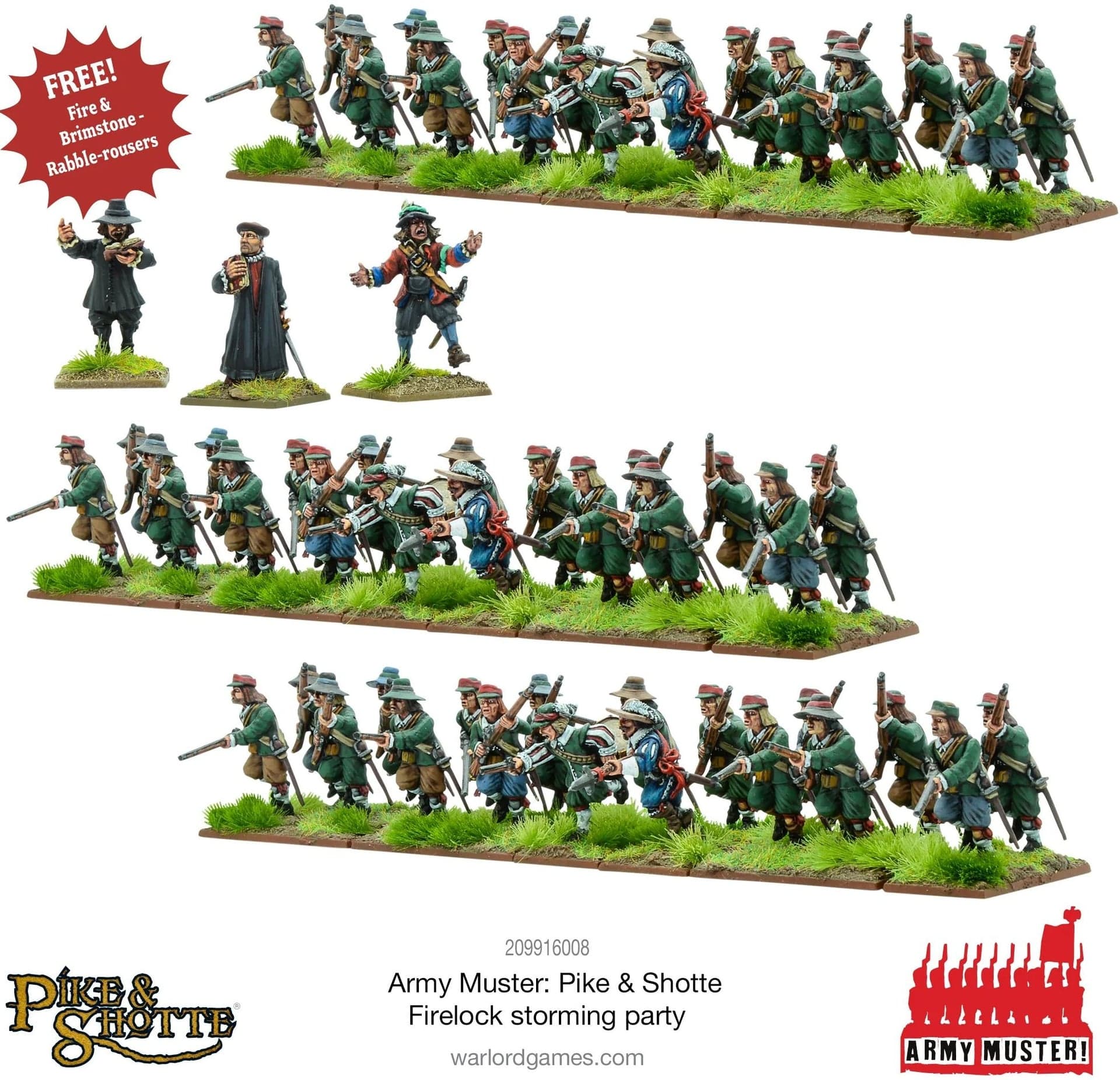 Army Muster: Pike & Shotte Firelock Storming Party