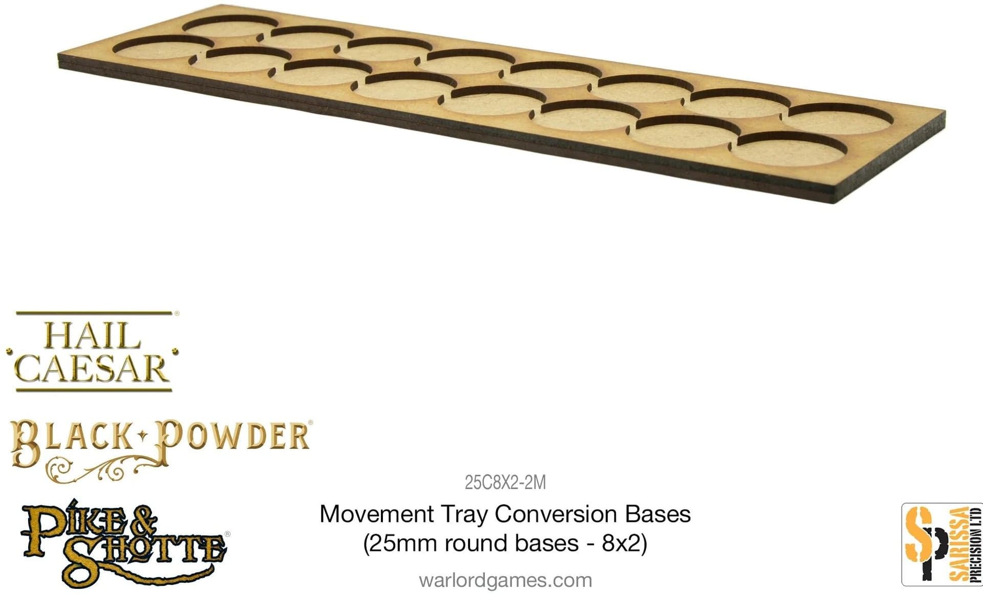 Movement Tray Conversion Bases (25mm round bases - 8x2)