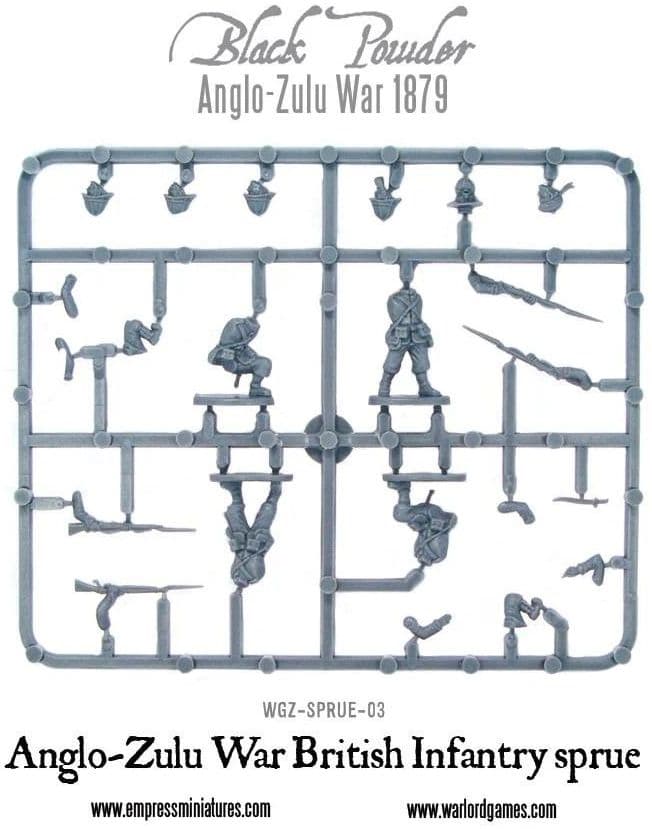 Anglo-Zulu War British Infantry sprue