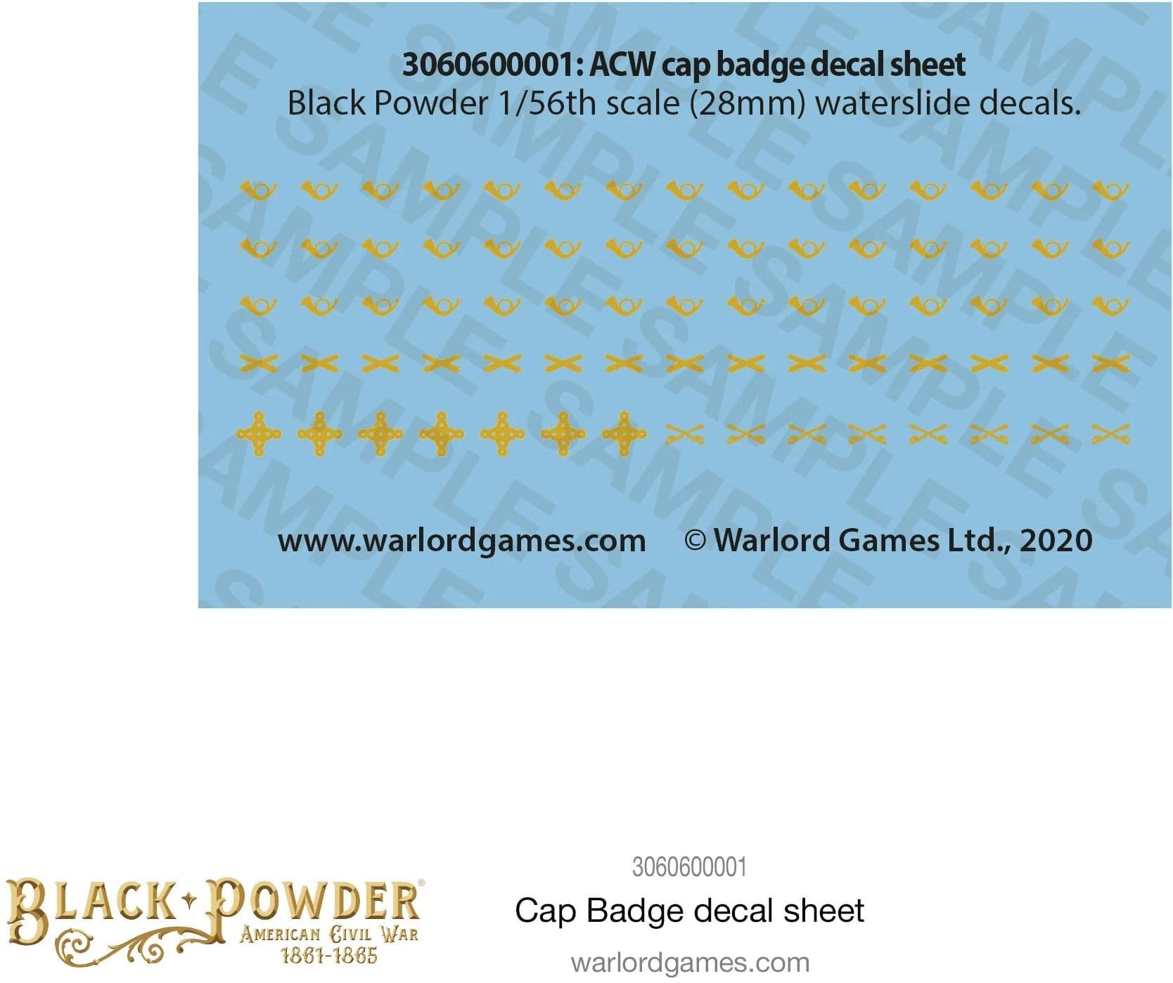 ACW Cap badge Decal Sheet