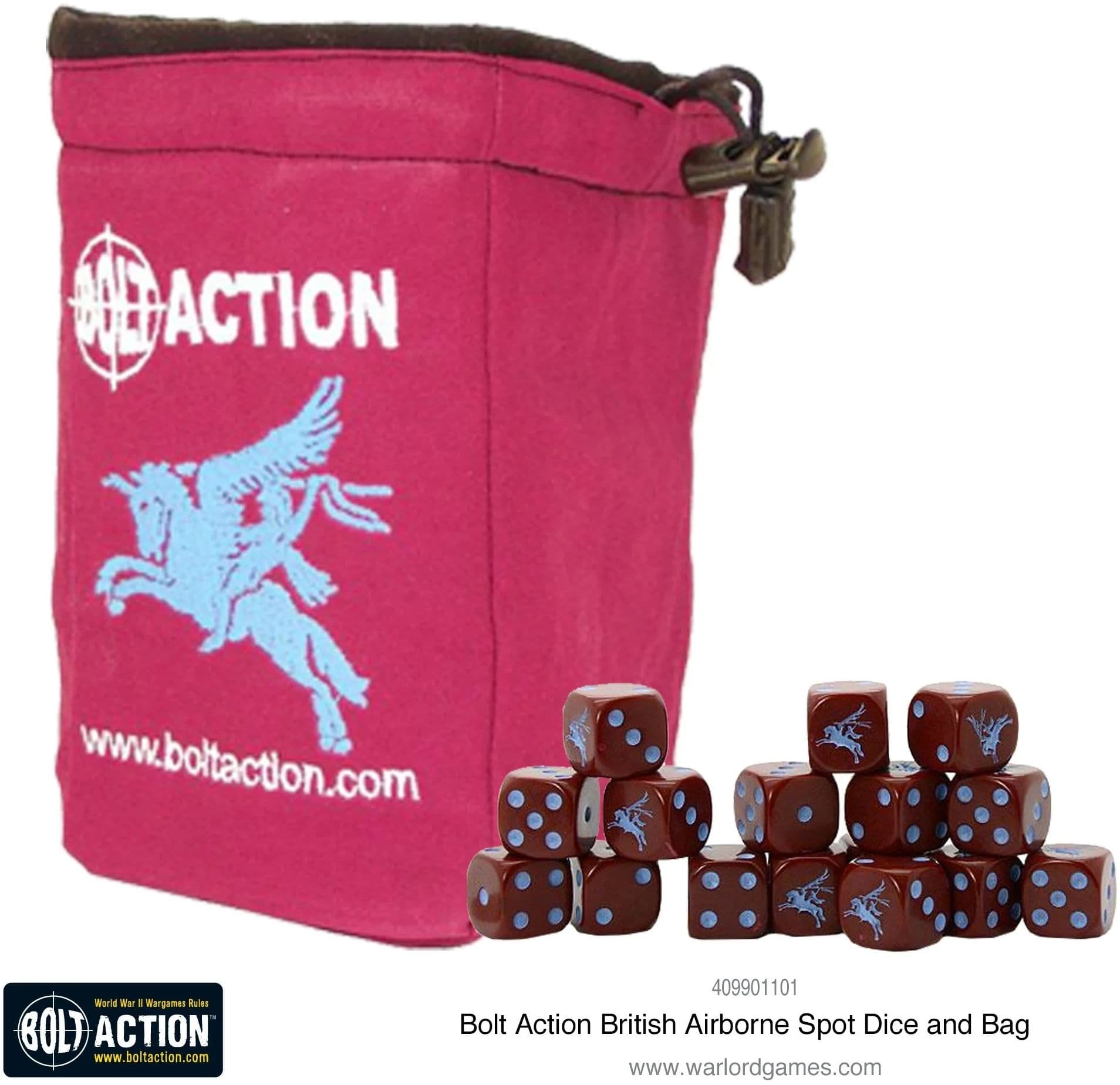 British Airborne D6 and dice bag