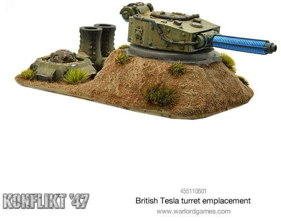 British Tesla turret emplacement