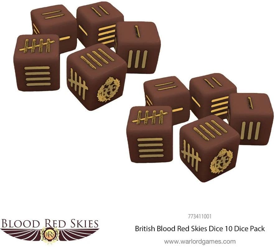 British Blood Red Skies Dice