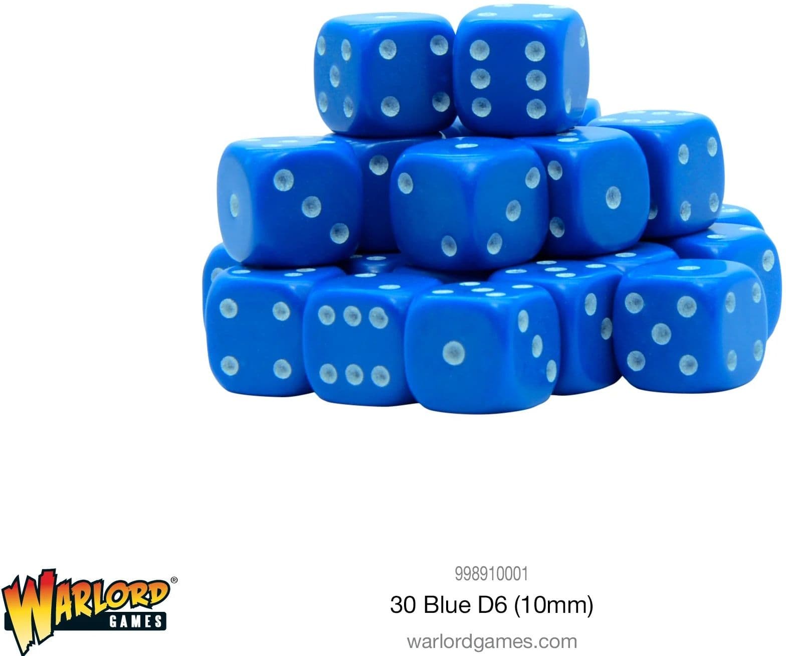 30 Blue D6 (10mm)
