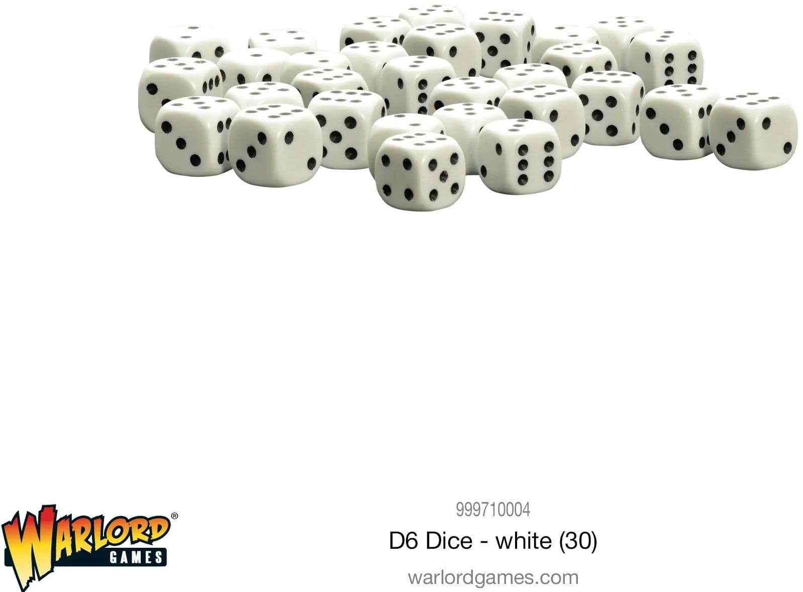 D6 Dice - white (30)
