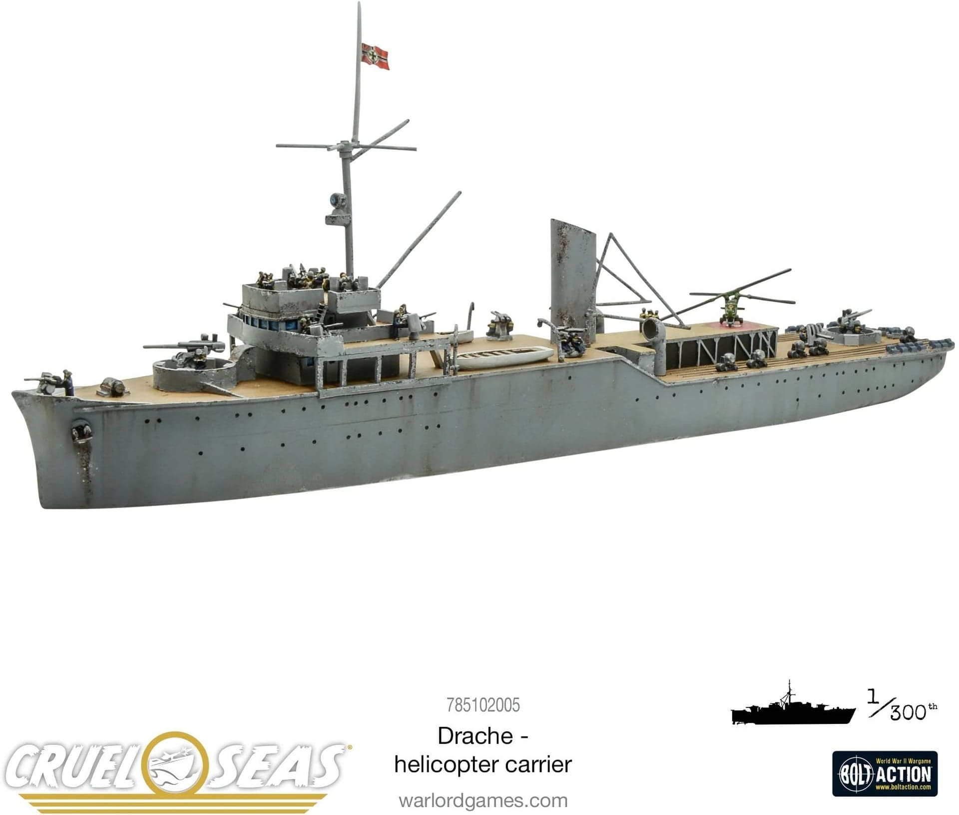 Cruel Seas: Drache helicopter carrier