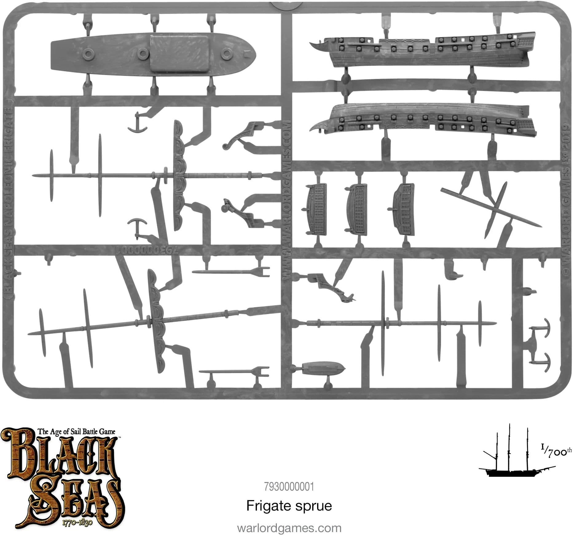 Black Seas Frigate Sprue
