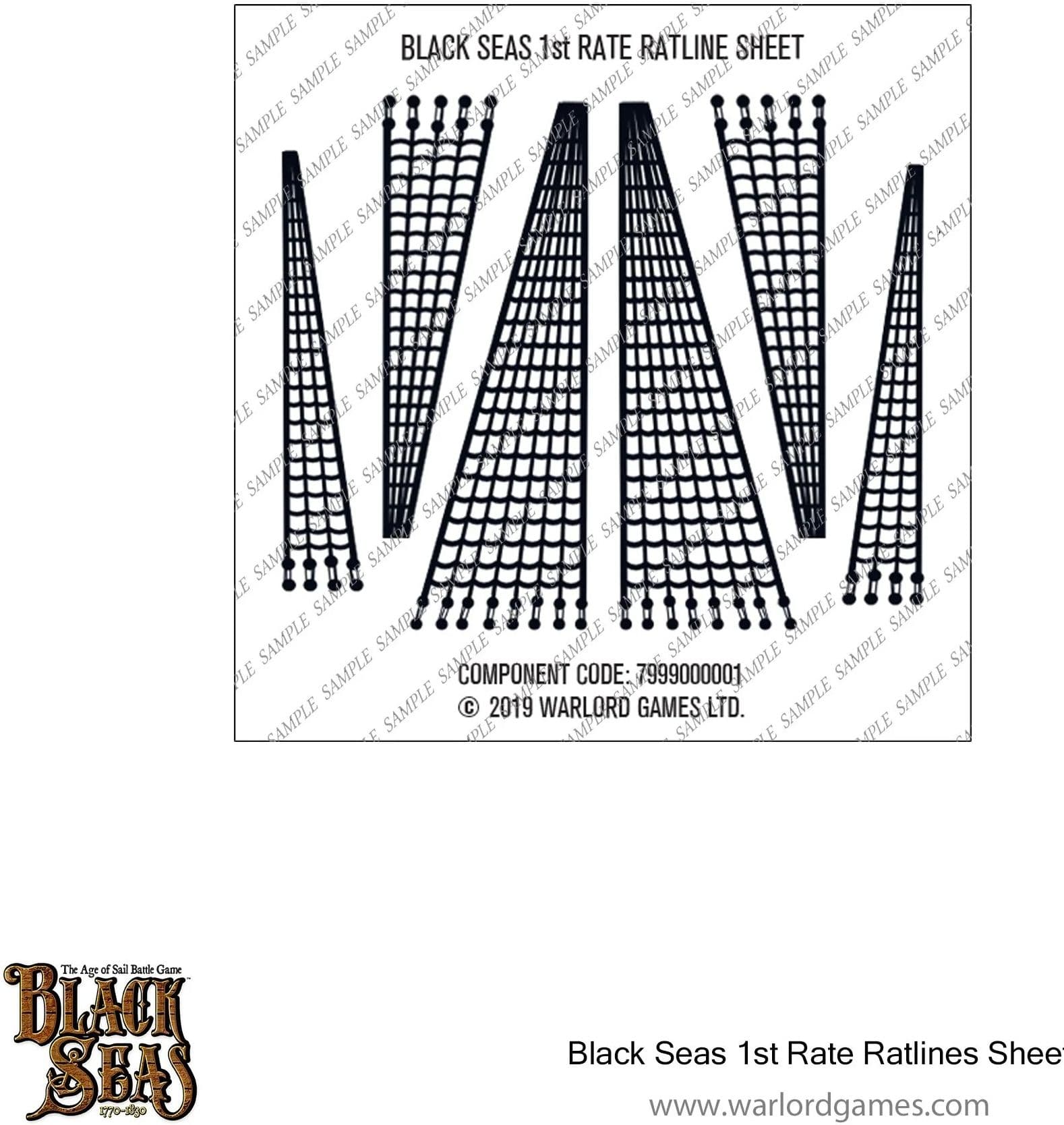 Black Seas 1st Rate ratlines sheet