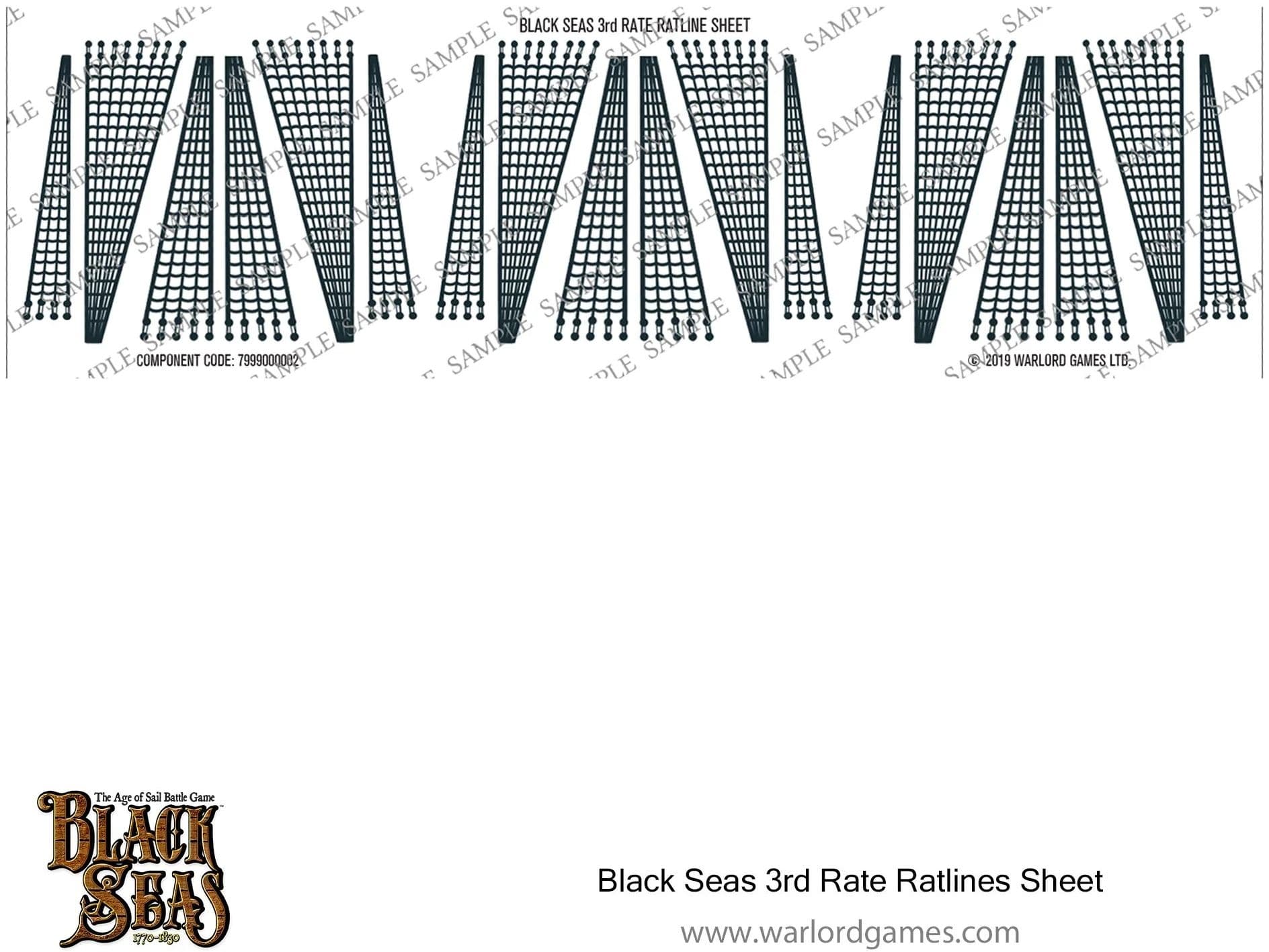 Black Seas 3rd Rate ratlines sheet