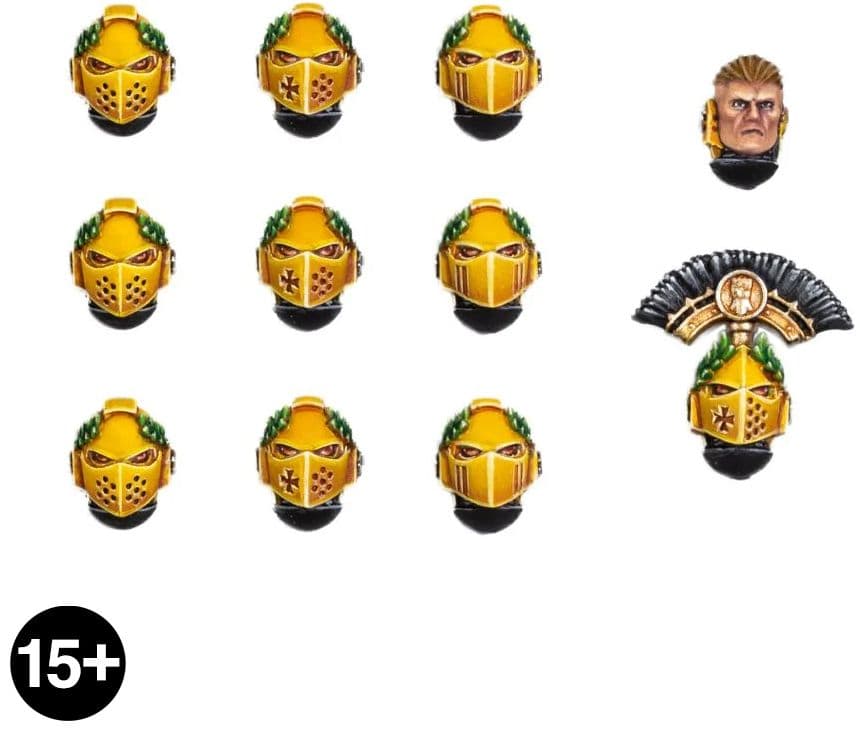 Imperial Fists MKVI Heads