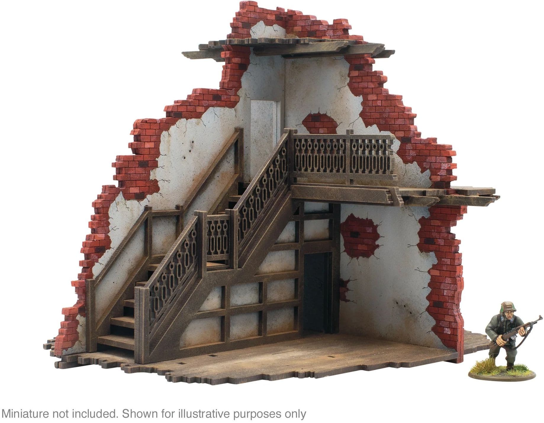 City in Ruins - 2 Storey Building Internal w. Staircase