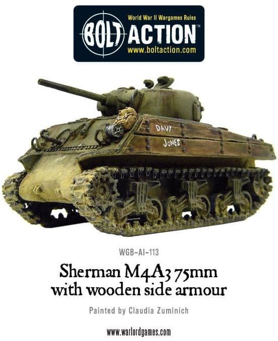 Sherman M4A3 (75mm) with wooden armour