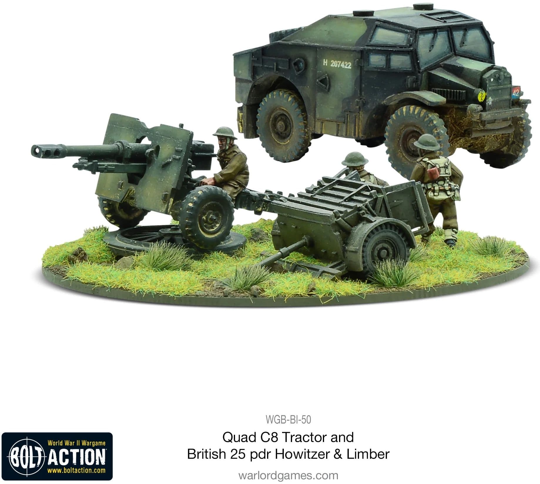 Quad C8 Tractor and British 25 pdr Howitzer & Limber