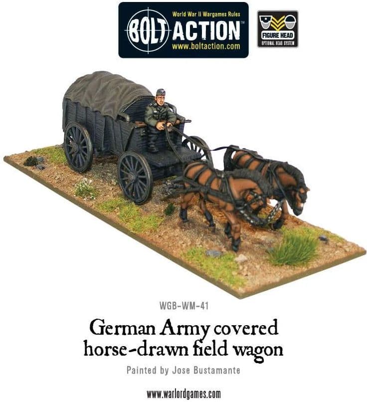 German Army Hf2 horsedrawn covered field wagon